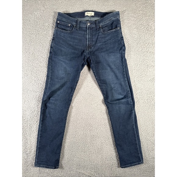 Madewell Jeans Mens‎ 31x32 (fit 34x31) Blue Denim Slim Fit Skinny Stretch - Picture 1 of 13